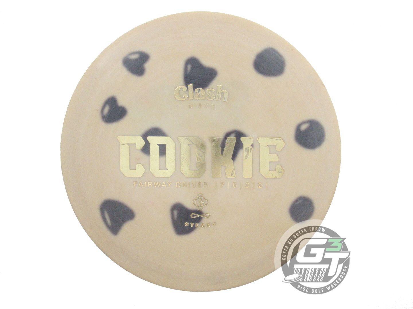 USED Clash Discs Steady Cookie 176g Tan Gold Foil Fairway Driver Golf Disc