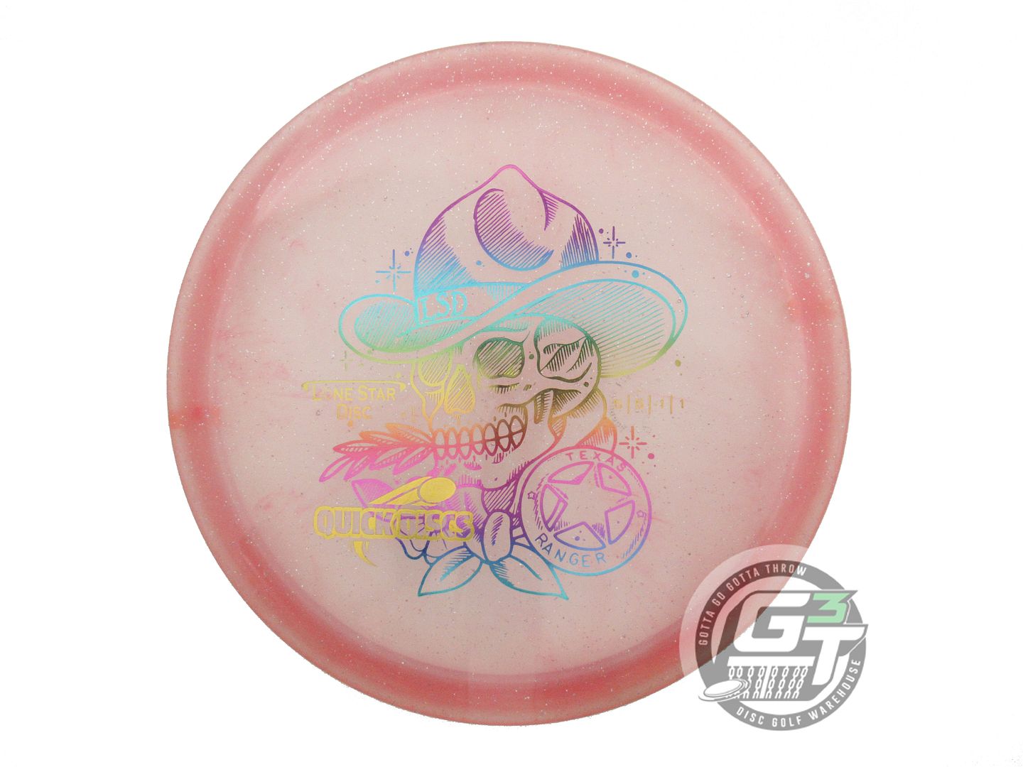 NOS Lone Star Founder's Texas Ranger 175g Pink Rainbow Foil Midrange Golf Disc