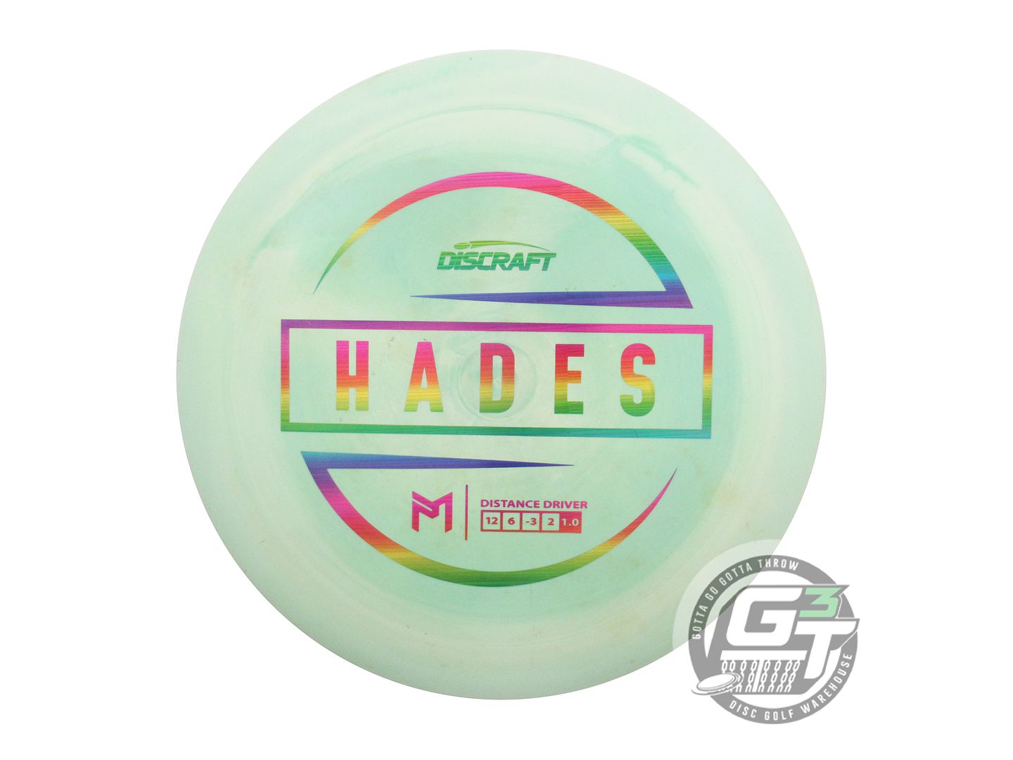 USED Discraft [McBETH] ESP Hades 175g Seafoam Rainbow Laser Foil Driver Disc