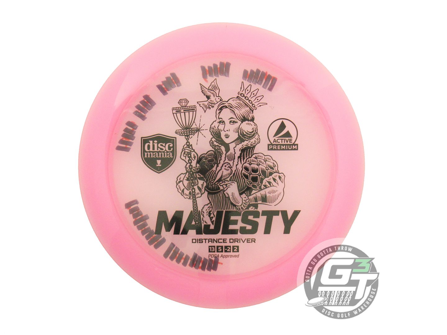 USED DiscMania Active Premium Majesty 175g Pink Black Stamp Driver Golf Disc