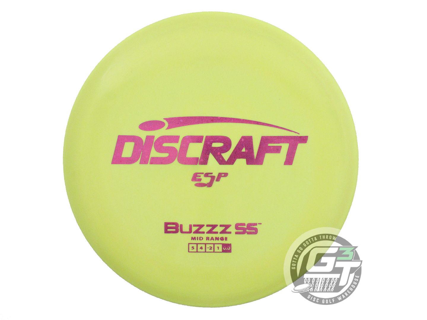 USED Discraft ESP Buzzz SS 174g Yellow Magenta Star Foil Midrange Golf Disc