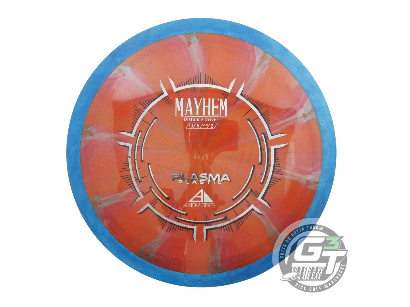 USED Axiom Discs Plasma Mayhem 172g Orange-Pink Blue Rim Distance Driver Disc