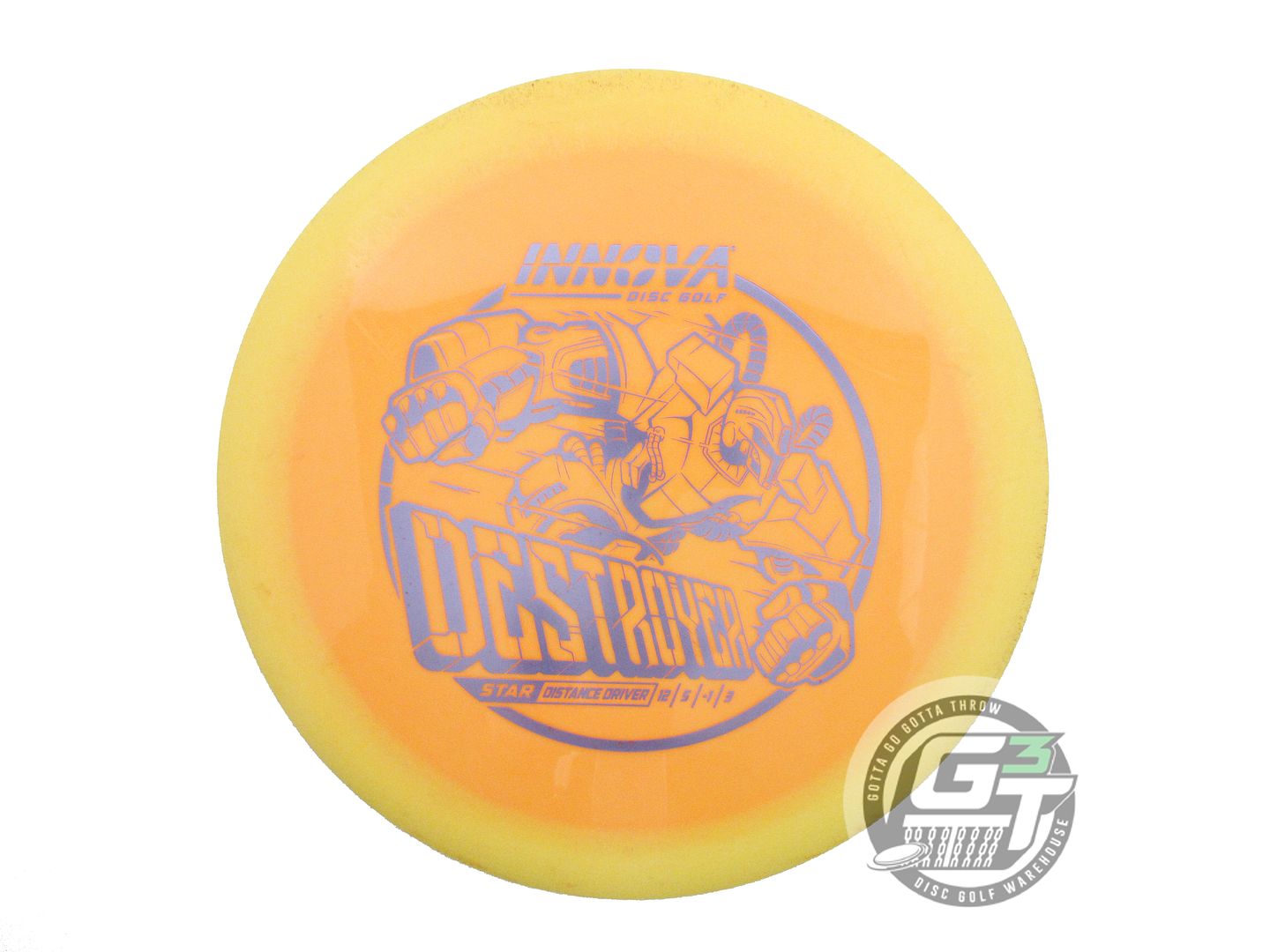 USED Innova Star Destroyer 139g Marigold Lilac Foil Distance Driver Golf Disc