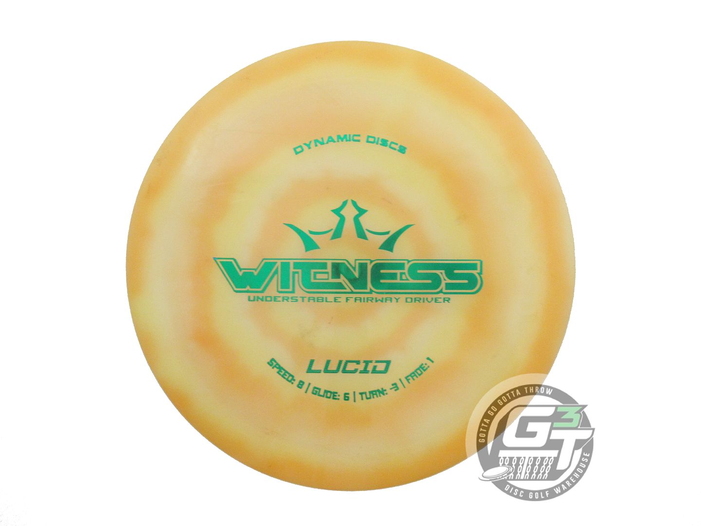 USED Dynamic Discs Lucid Witness 173g White HOME DYED Fairway Driver Golf Disc
