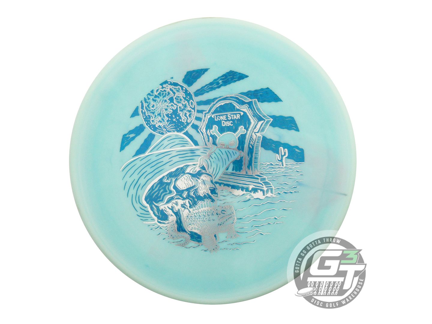 USED Lone Star [ARTIST] Alpha Horny Toad 174g White-Teal Putter Golf Disc