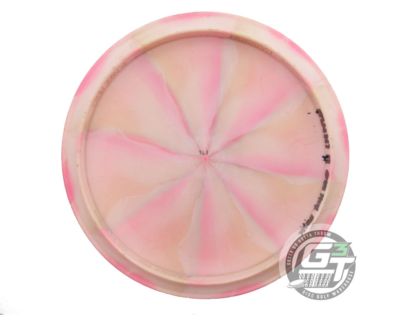 USED Discraft [PIERCE] ESP Passion 176g Pink-Cream Zebra Foil Driver Golf Disc