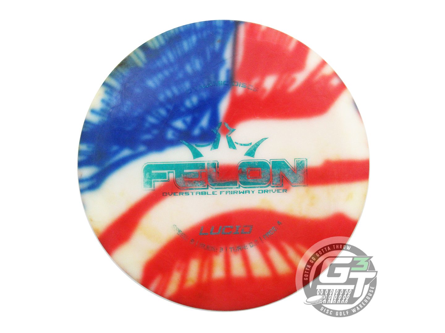 USED Dynamic Discs MyDye Lucid Felon 175g Flag Fairway Driver Golf Disc