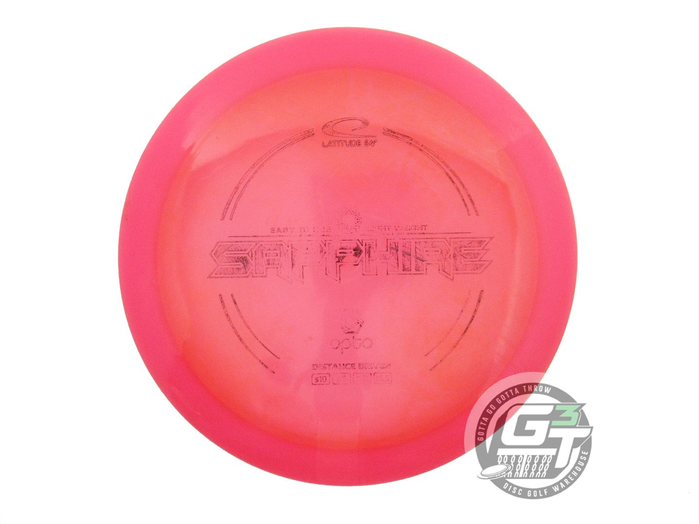 USED Latitude 64 Opto Sapphire 157g Pink WARPED Distance Driver Golf Disc