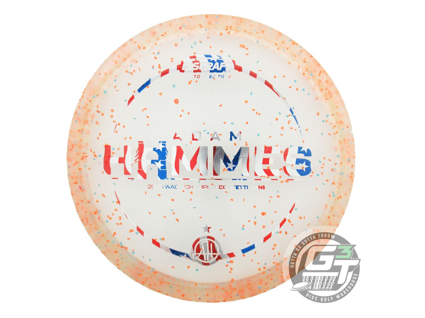 NOS Discraft [HAMMES] Confetti Z Zone 175g Peach Flag Foil Putter Golf Disc