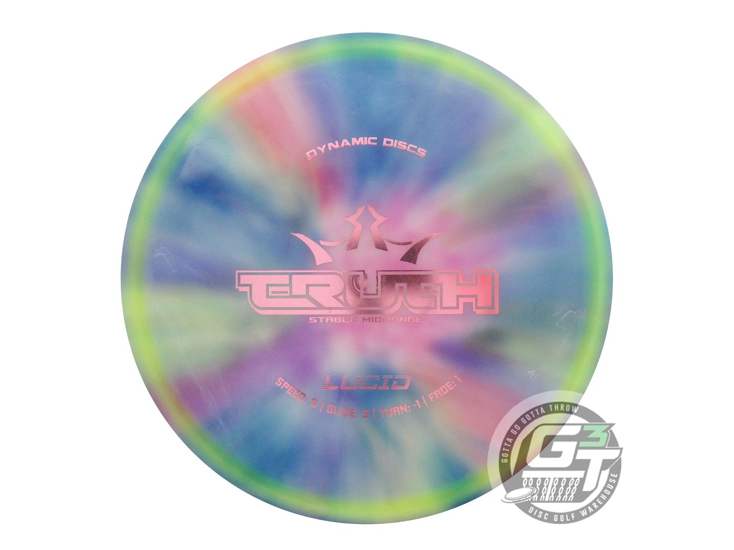 USED Dynamic Discs Lucid Truth 179g White HOME DYED Midrange Golf Disc