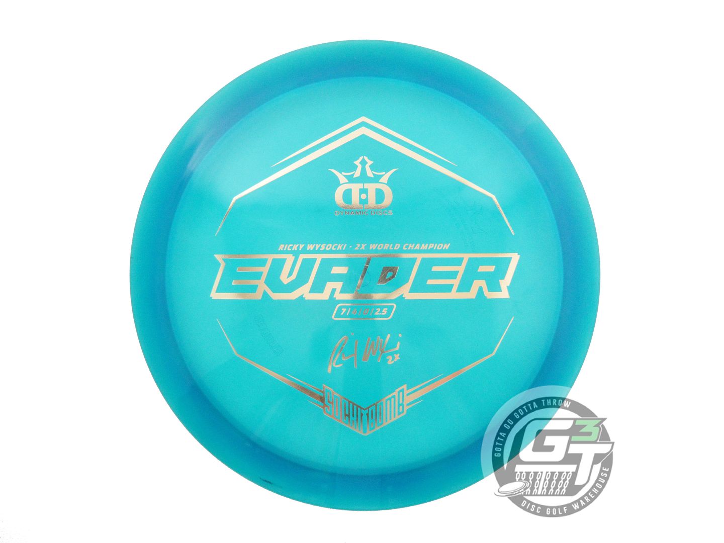 USED Dynamic Discs [WYSOCKI] Lucid Evader 173g Blue Gold Foil Driver Golf Disc