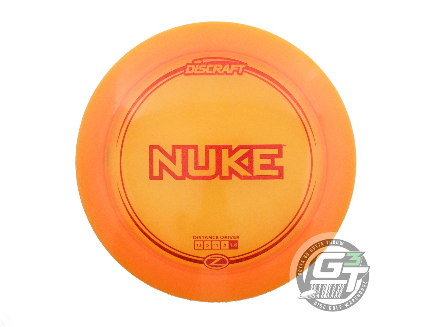NOS Discraft Z Nuke 174g Orange Red Glitter Foil Distance Driver Golf Disc