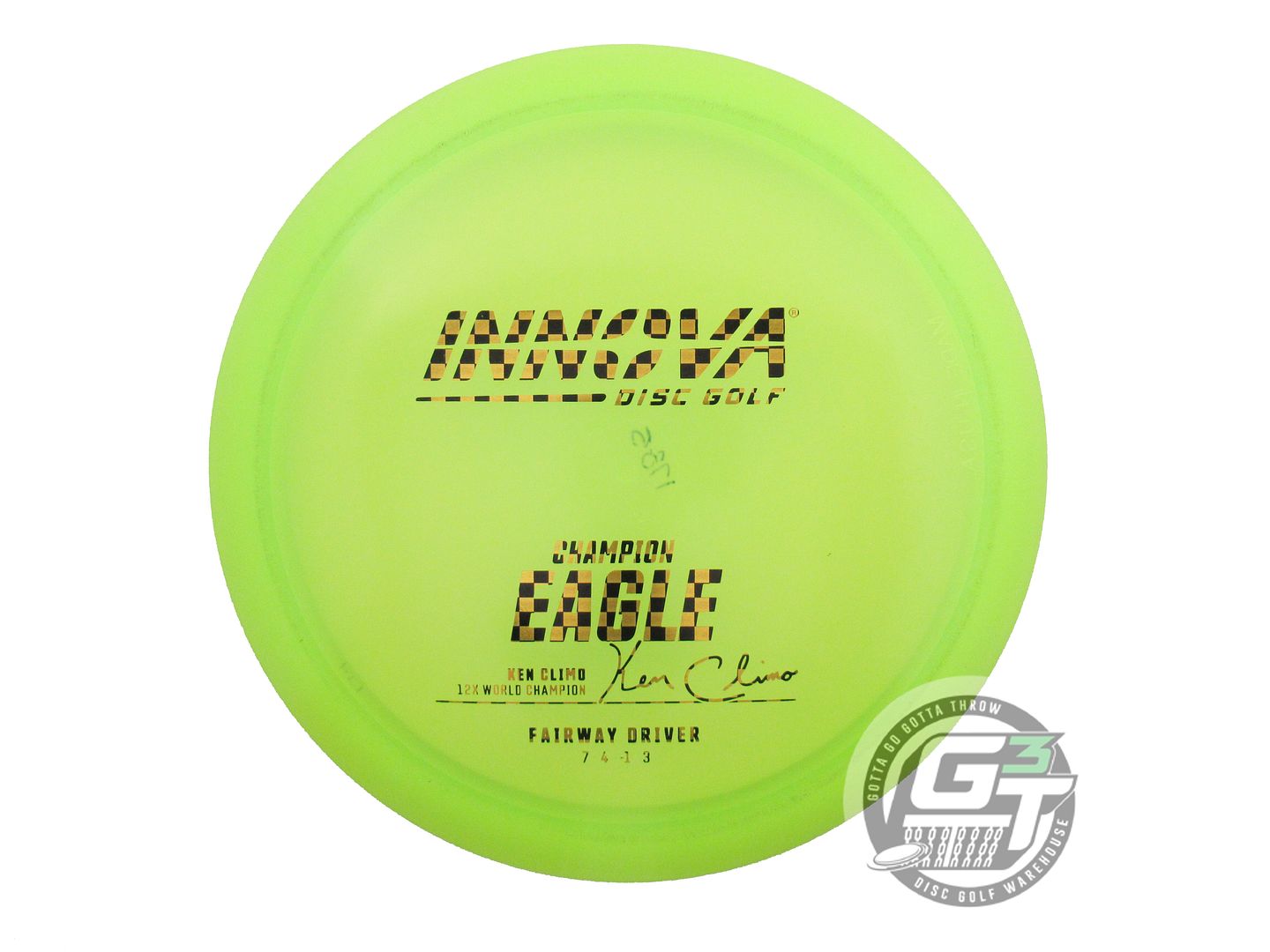 NOS Innova Champion Eagle 174g Yellow Checker Foil Fairway Driver Golf Disc