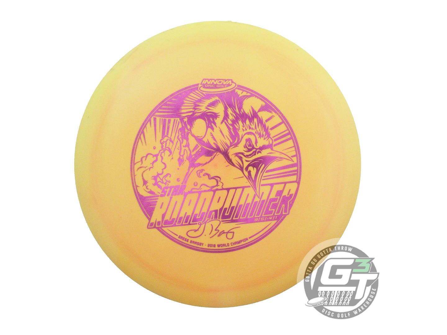 USED Innova [BARSBY] Star Roadrunner 171g Marigold Magenta Foil Driver Golf Disc