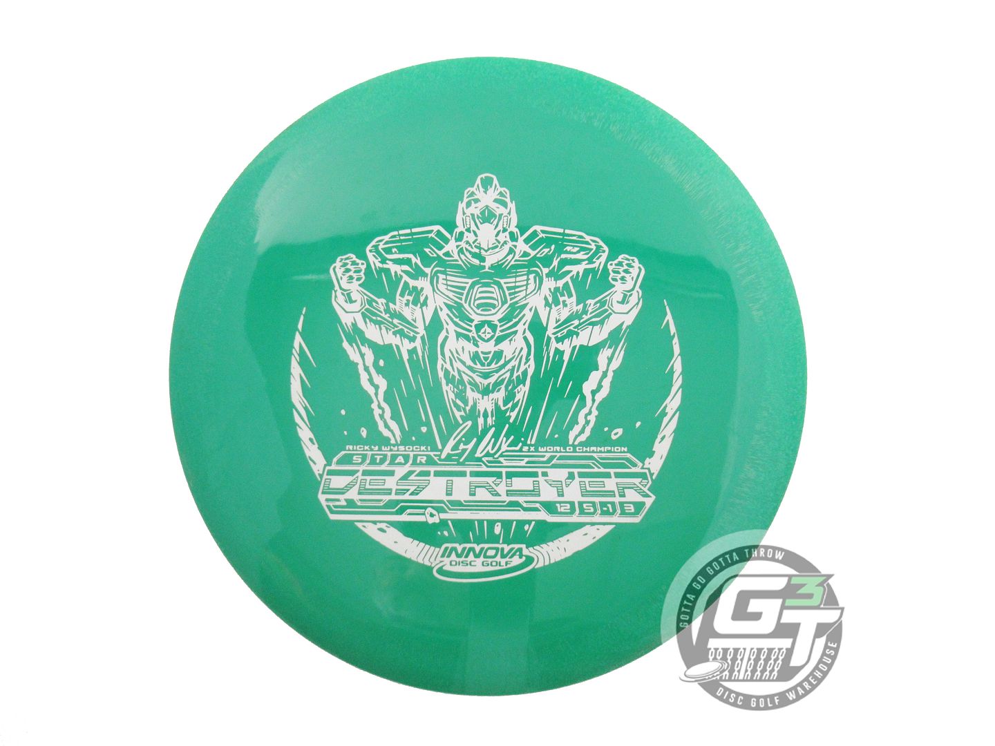 USED Innova [SOCKIBOT] Star Destroyer 168g Green White Stamp Driver Golf Disc