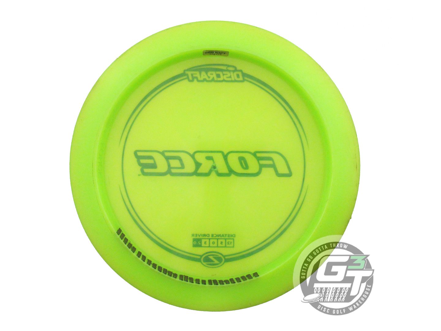 USED Discraft Z Force 174g Lime Black Stamp Distance Driver Golf Disc