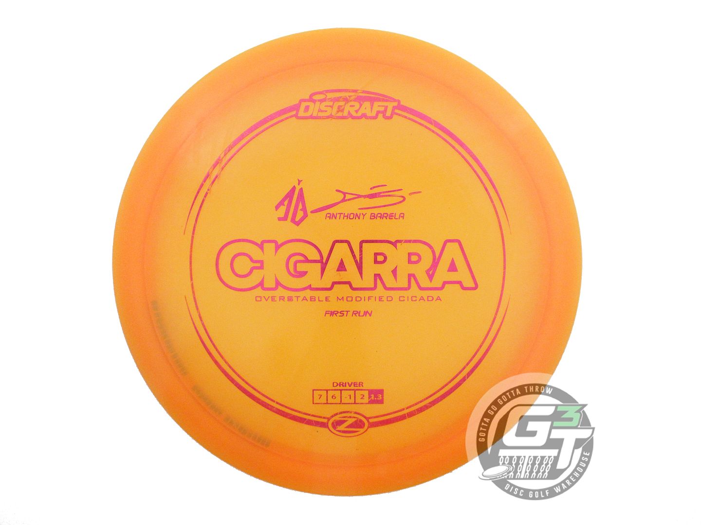 USED Discraft [BARELA] Z Cigarra 174g Orange Magenta Shatter Fairway Driver Disc