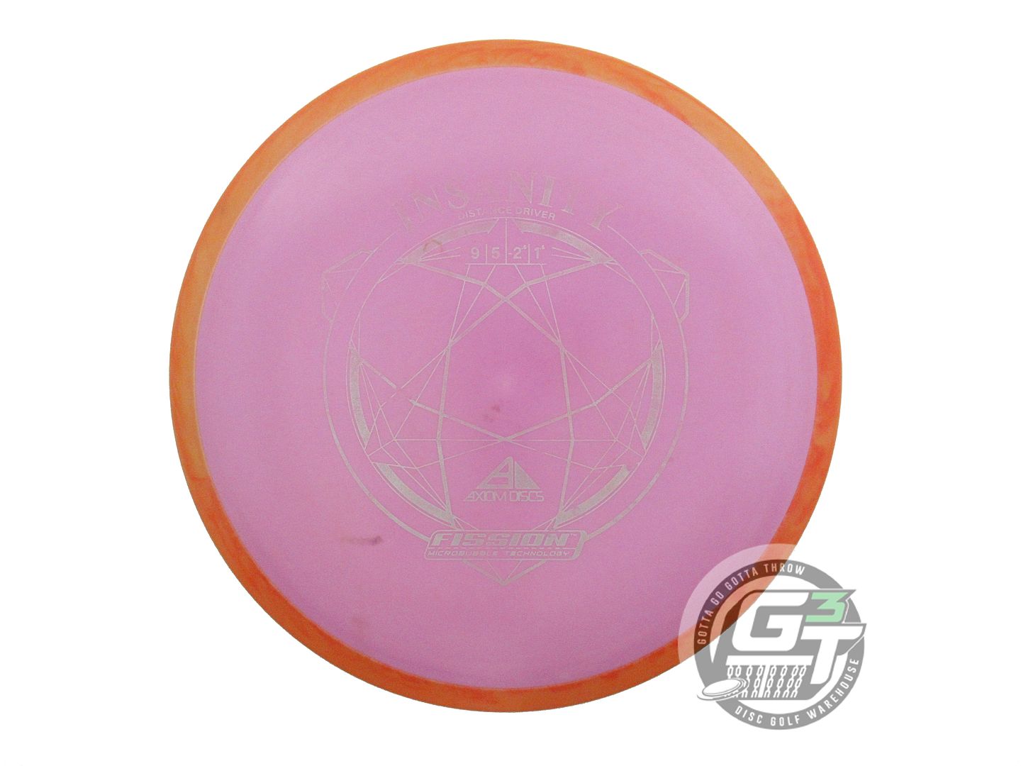 USED Axiom Discs Fission Insanity 170g Lilac Orange Rim Distance Driver Disc