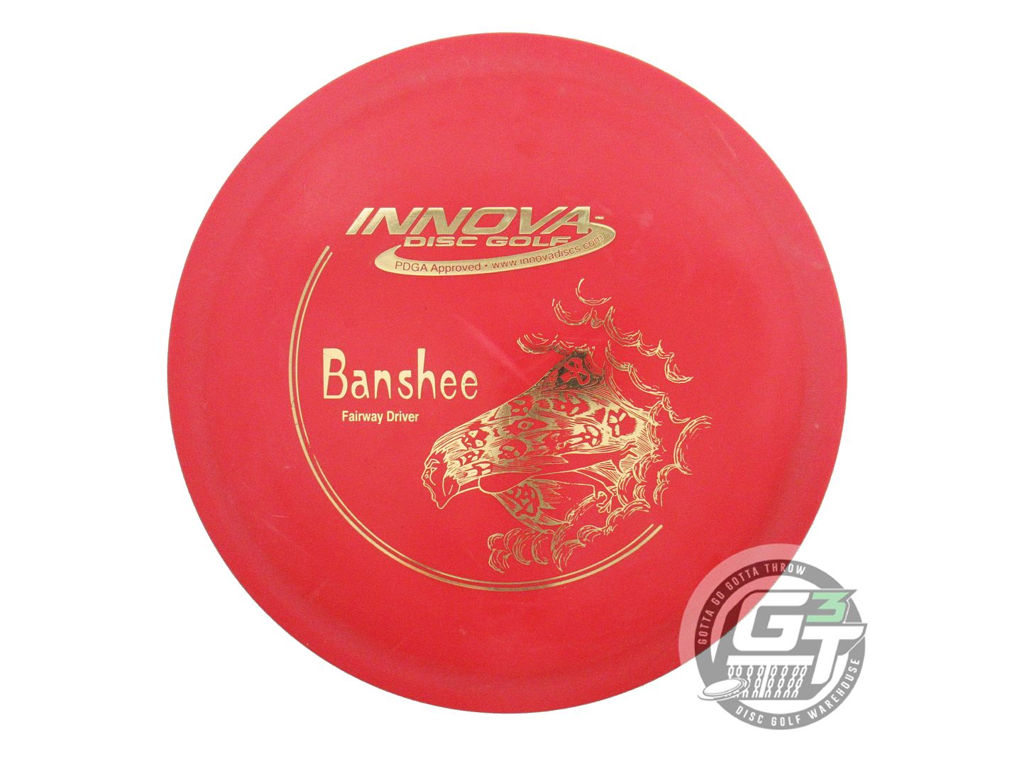 USED Innova DX Banshee 175g Red Gold Foil Fairway Driver Golf Disc