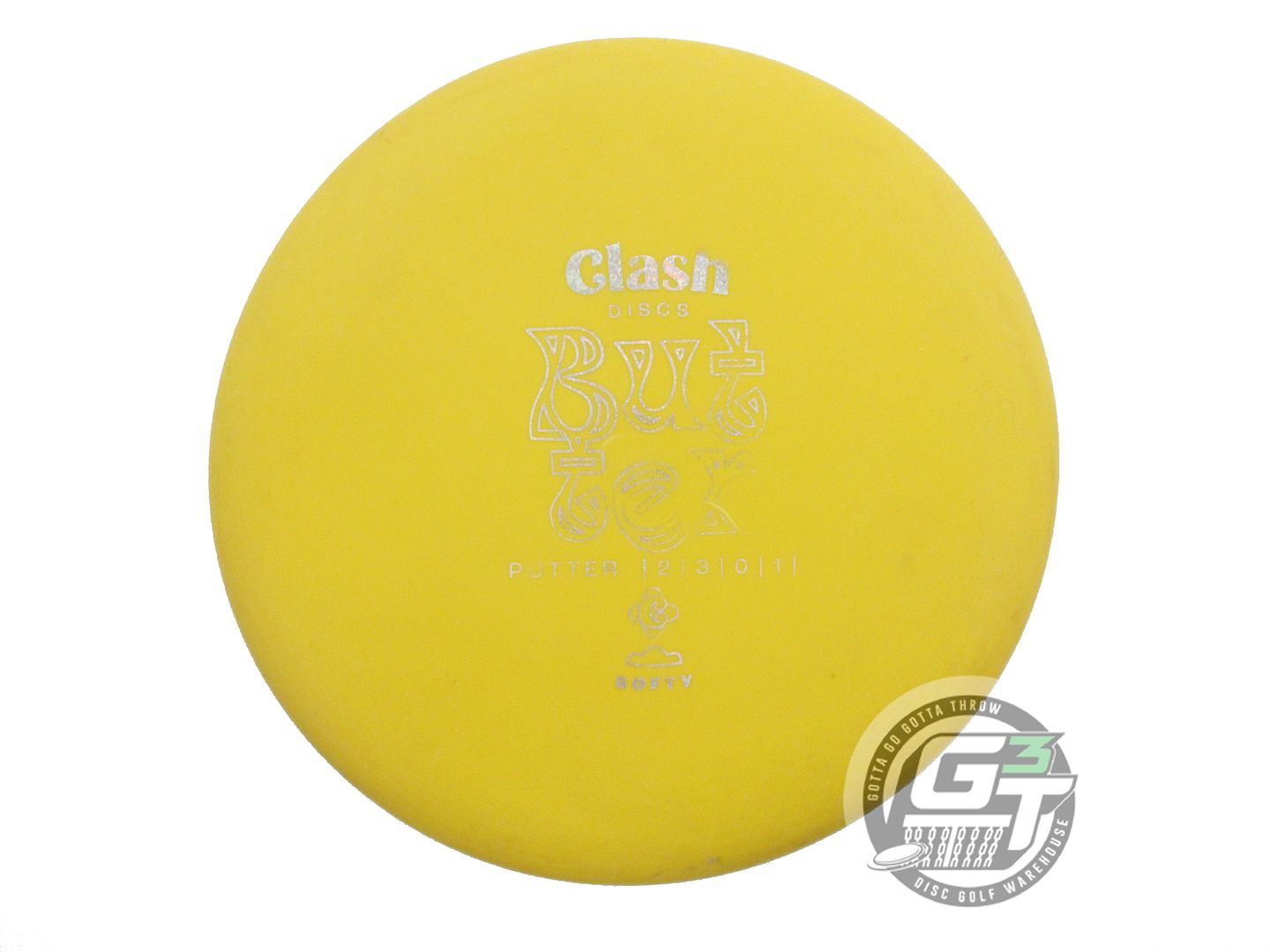USED Clash Discs Softy Butter 173g Yellow Glitter Foil Putter Golf Disc