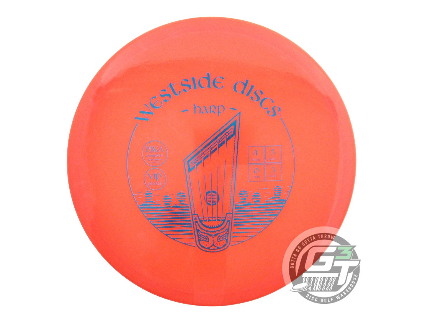 USED Westside Discs VIP Harp 176g Orange Blue Foil Putter Golf Disc