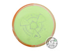 USED Axiom Discs Neutron Mayhem 166g Yellow Peach Rim Distance Driver Golf Disc