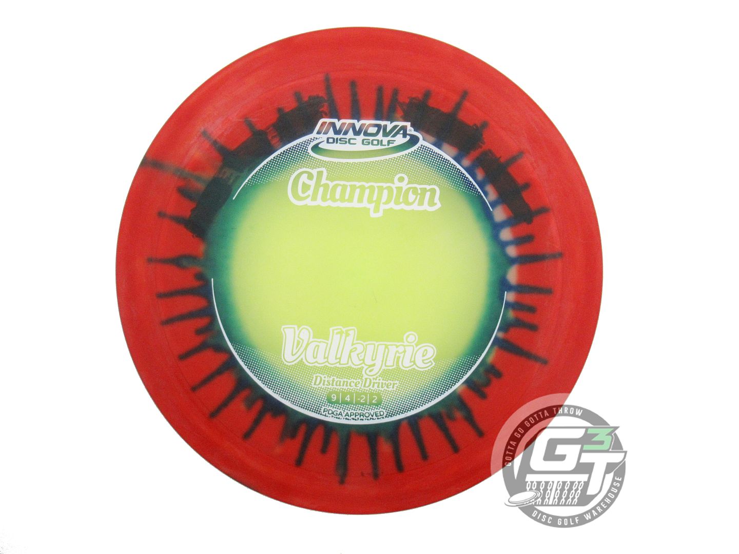 USED Innova I-DYE Champion Valkyrie 171g Red Burst Distance Driver Golf Disc