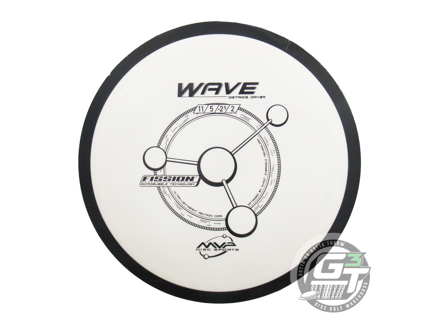 USED MVP Disc Sports Fission Wave 172g White Distance Driver Golf Disc
