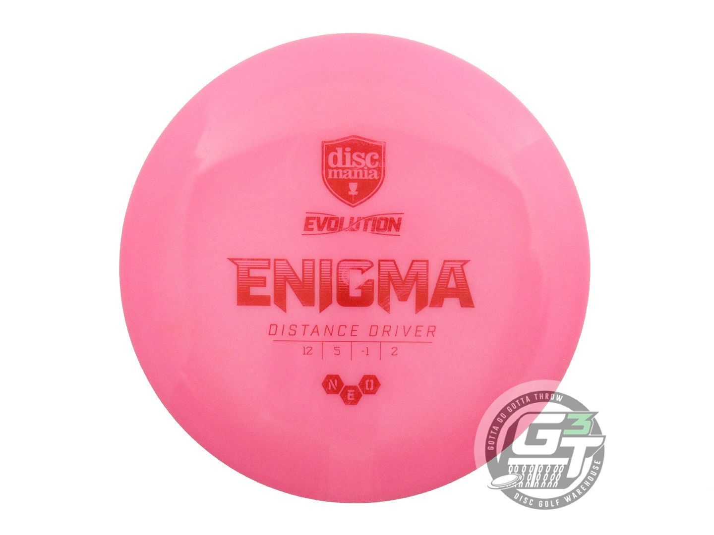 USED DiscMania Neo Enigma 175g Pink Red Foil Distance Driver Golf Disc