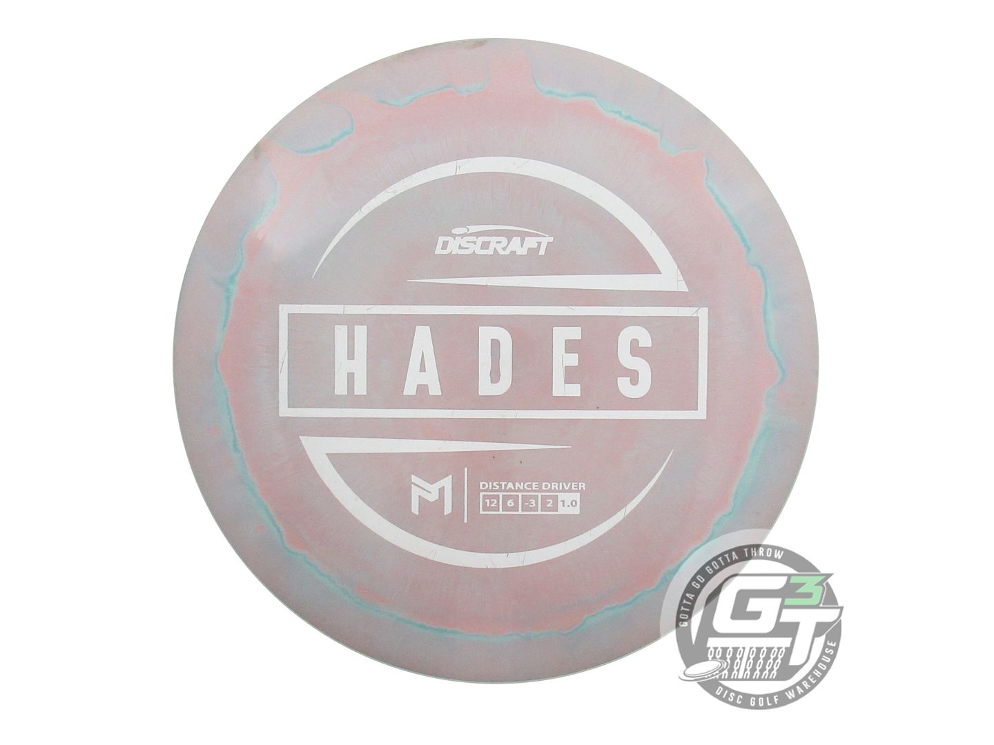 USED Discraft [McBETH] Z Hades 175g Dusty Pink-Teal White Stamp Driver Golf Disc