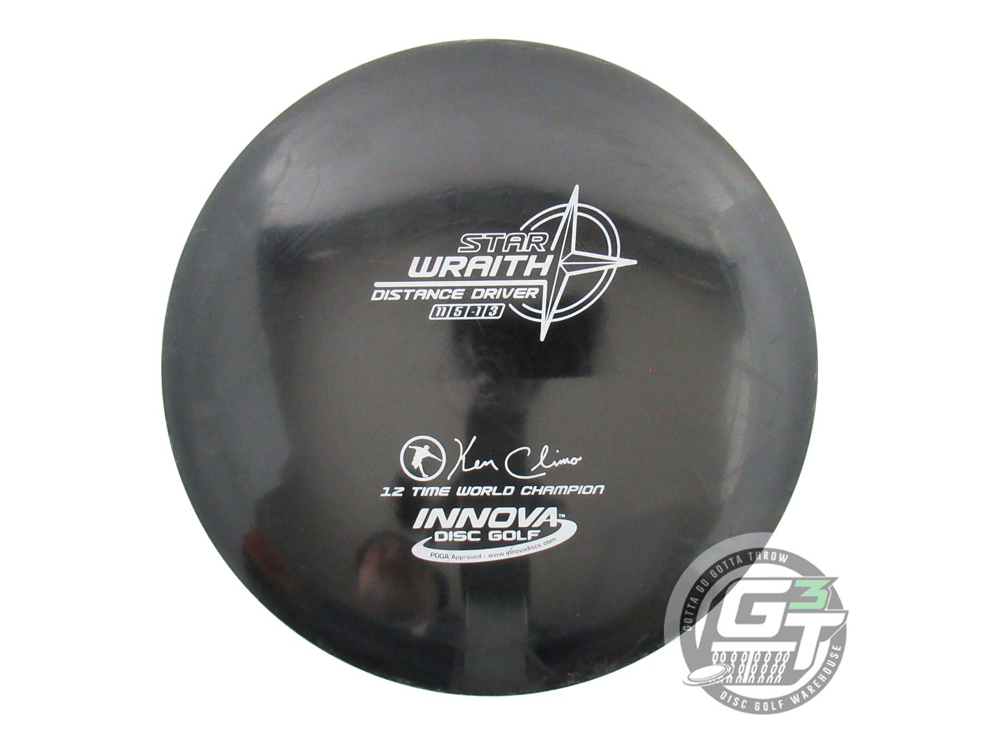 USED Innova Star Wraith 175g Black White Stamp Distance Driver Golf Disc