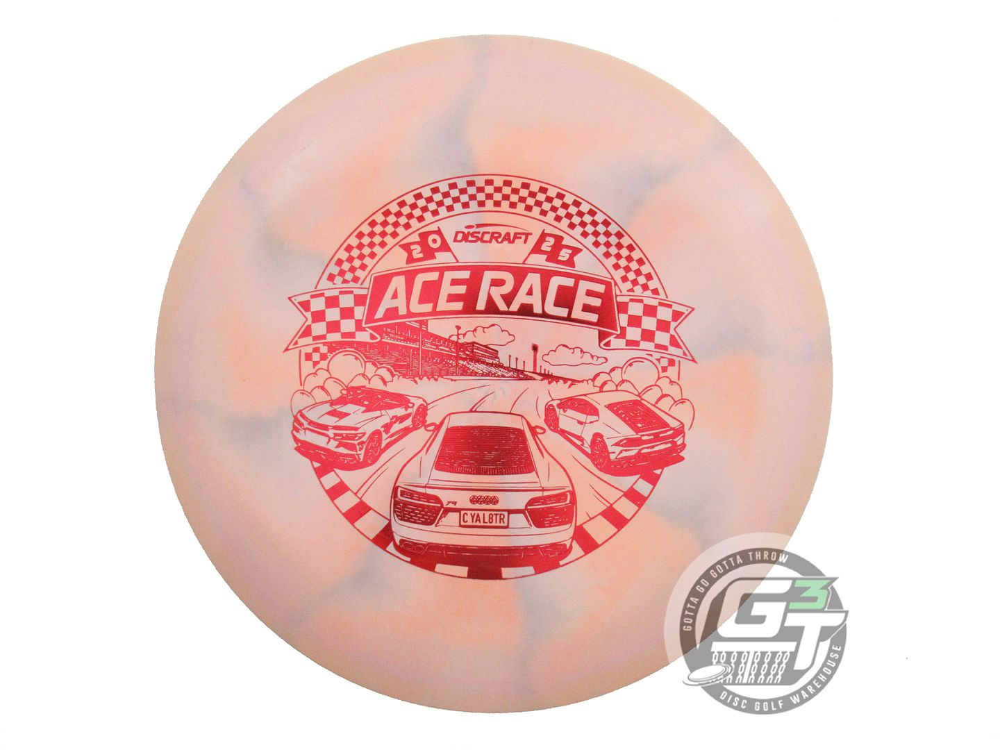USED Discraft [ACE RACE] ESP FLX 180g Peach-Gray Red Foil Fairway Driver Disc
