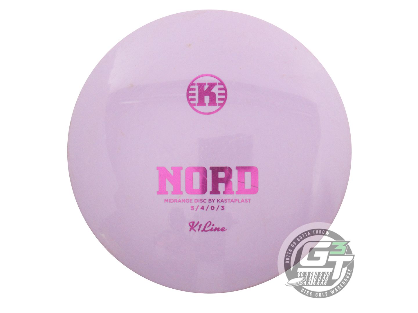 USED Kastaplast K1 Nord 180g Lilac Magenta Foil Midrange Golf Disc