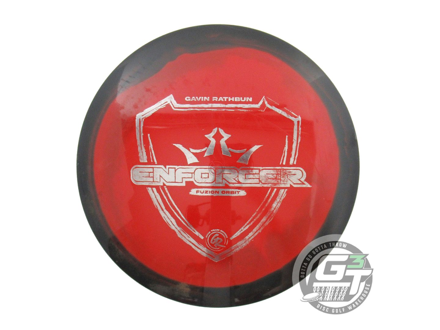 USED Dynamic Discs [RATHBUN] Fuzion Orbit Enforcer 173g Black-Red Driver Disc