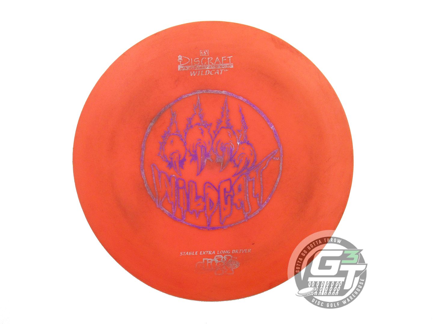 USED Discraft Elite X Wildcat 176g Orange Purple Foil OOP Distance Driver Disc