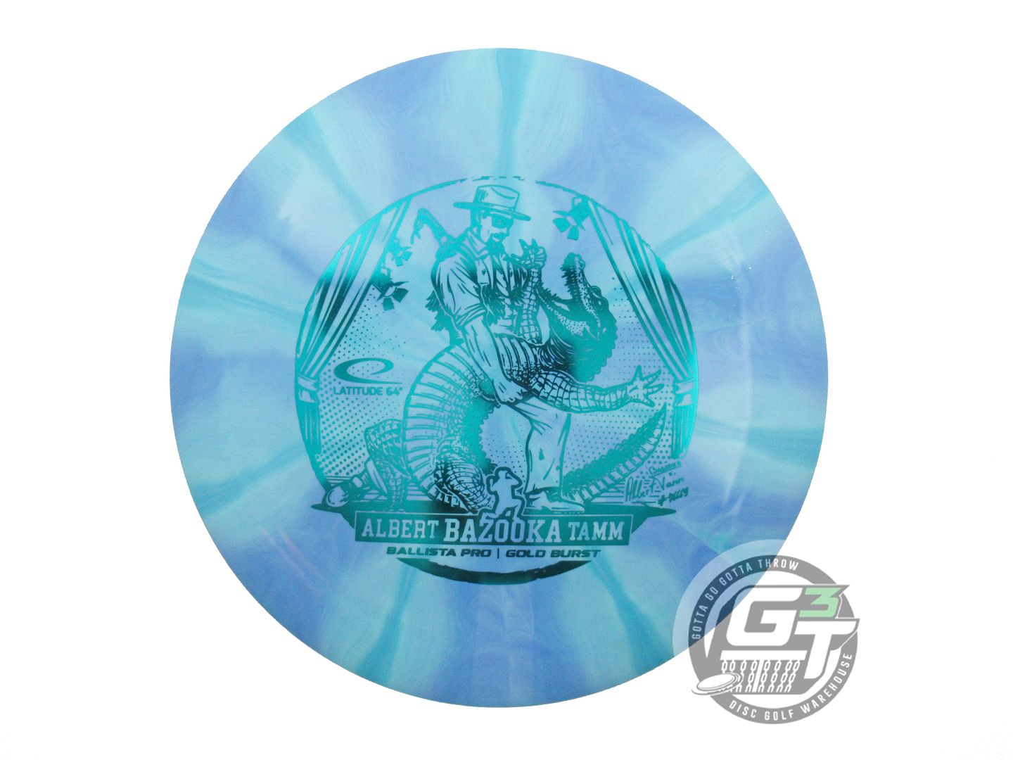 Latitude 64 Limited Edition 2025 Team Series Albert Tamm Gold Extreme Burst Ballista Pro Distance Driver Golf Disc (Individually Listed) - Gotta Go Gotta Throw
