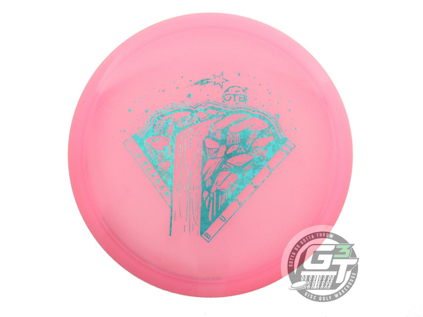 USED Discraft [BARHAM] Glo Z Buzzz SS 181g Pink Teal Heart Foil Midrange Disc