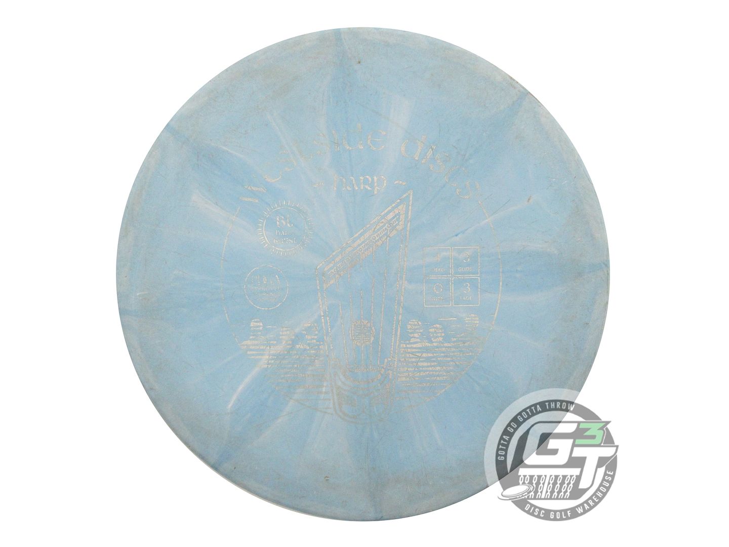 USED Westside Discs BT Hard Burst Harp 174g Sky Blue Silver Stamp Putter Disc