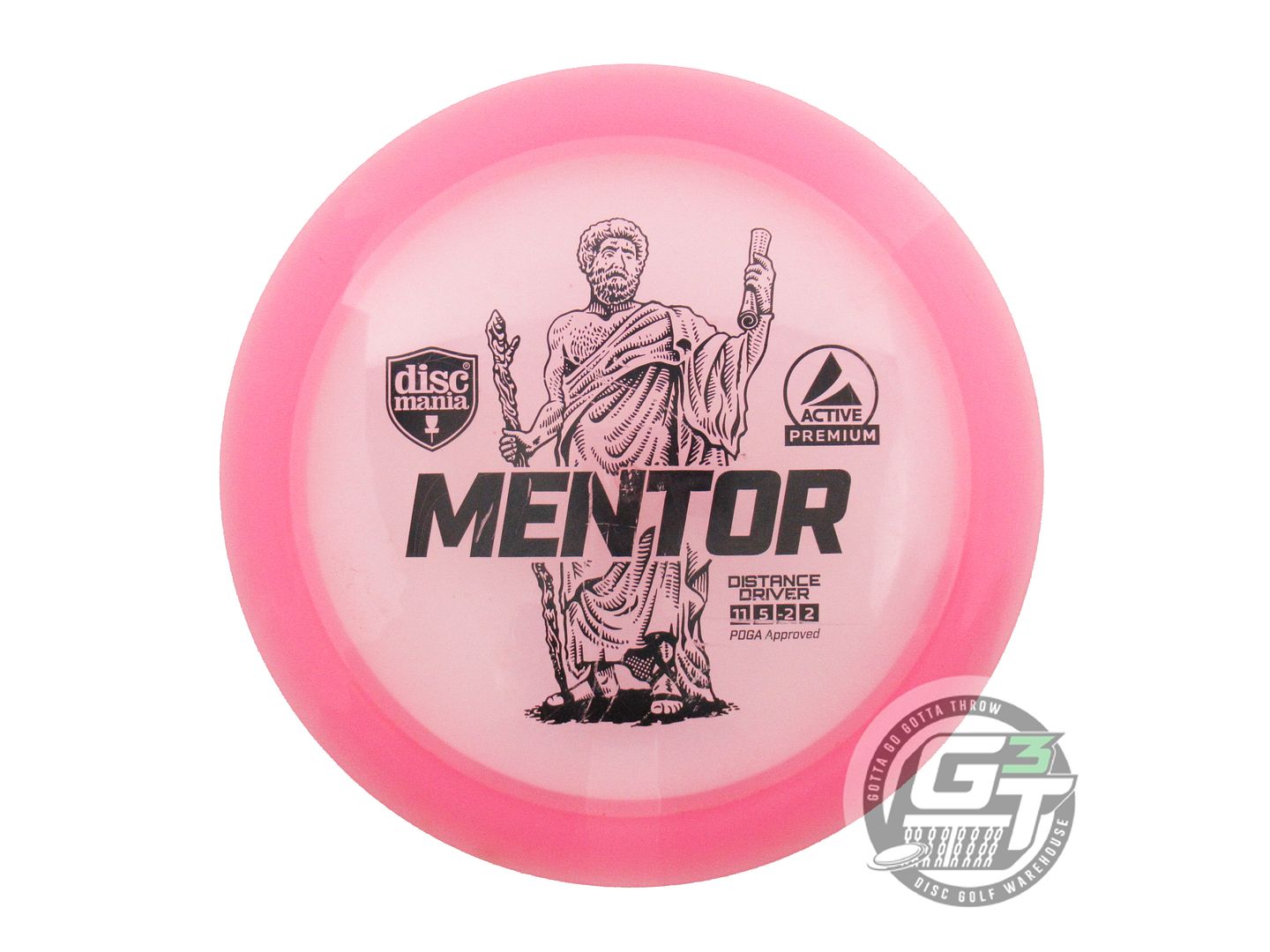 USED DiscMania Active Premium Mentor 170g Pink Black Stamp Distance Driver Disc