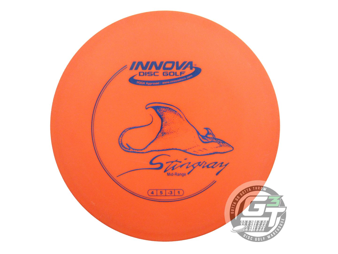 USED Innova DX Stingray 180g Orange Blue Stamp Midrange Golf Disc