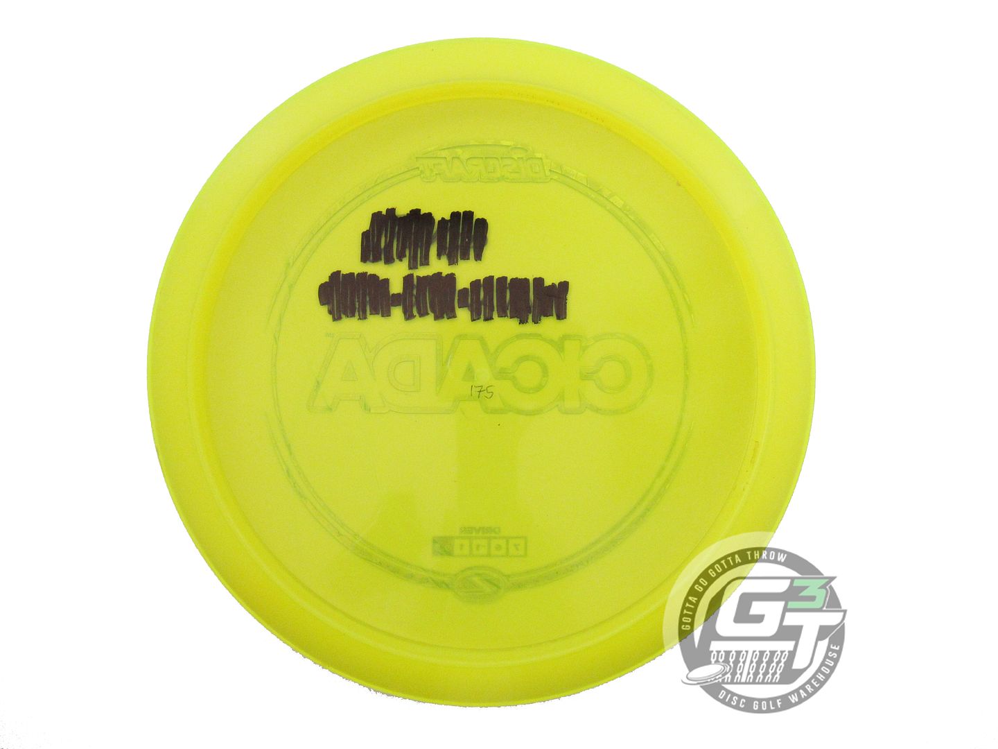 USED Discraft Z Cicada 175g Yellow Teal Shatter Foil Fairway Driver Golf Disc