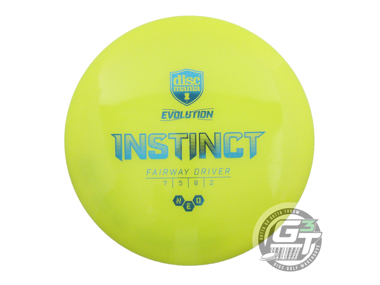 USED DiscMania Neo Instinct 173g Yellow Blue Foil Fairway Driver Golf Disc