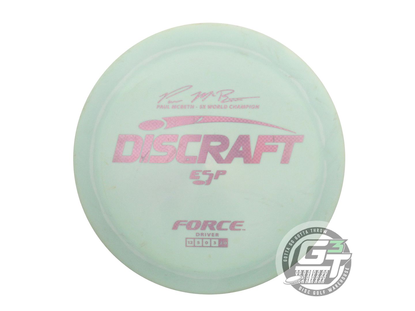 USED Discraft [McBETH] ESP Force 175g Mint Lilac Weave Foil Distance Driver Disc