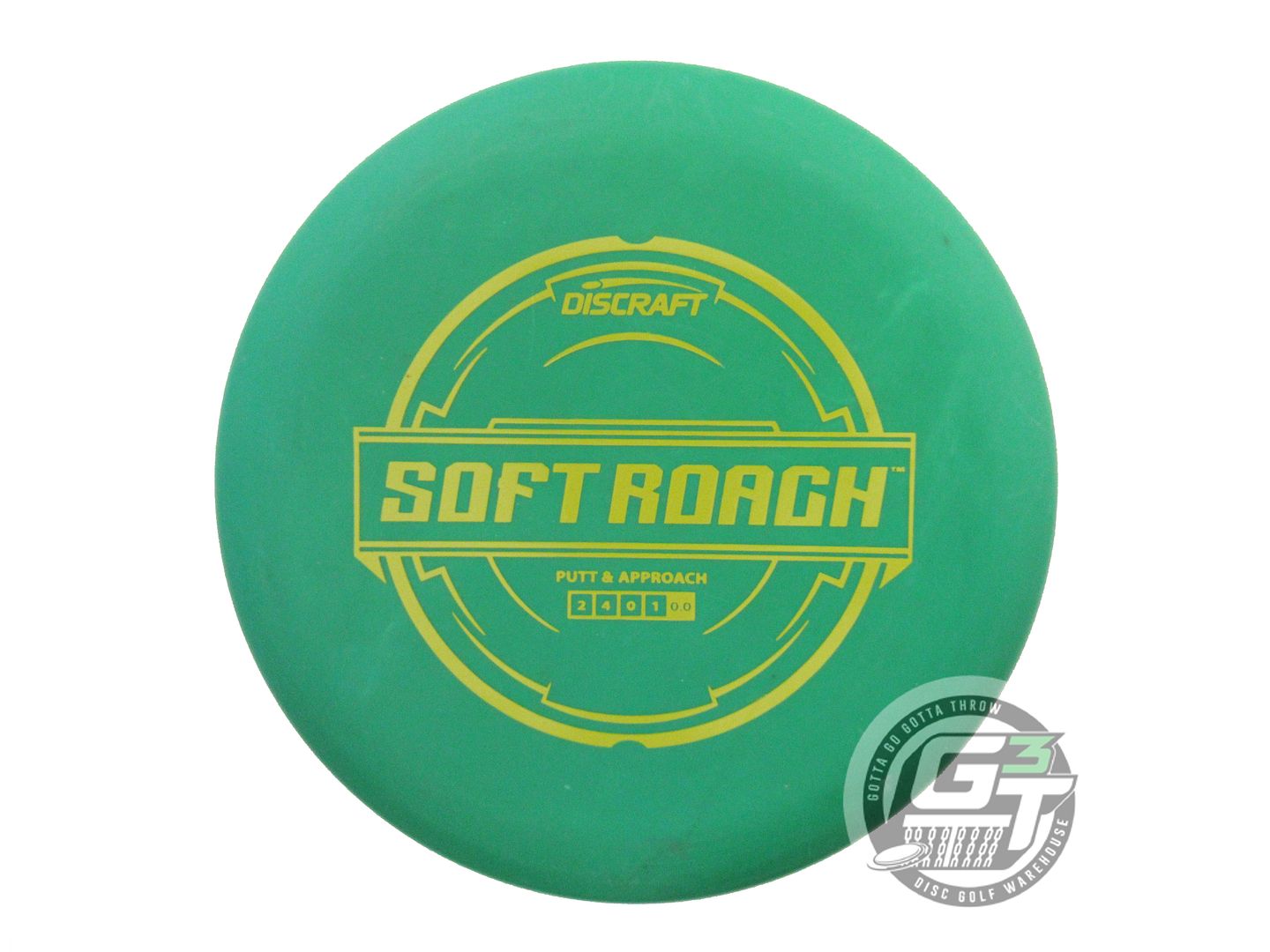 USED Discraft Putter Line Soft Roach 172g Green PUDDLE TOP Putter Golf Disc