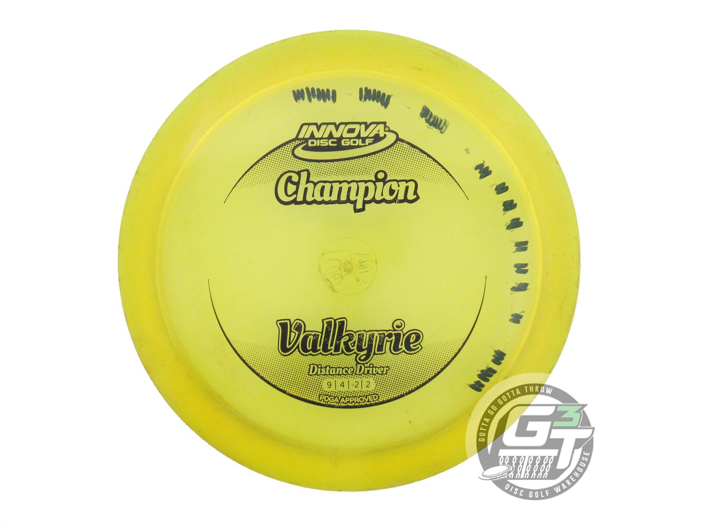 USED Innova Champion Valkyrie 166g Yellow Black Stamp Distance Driver Golf Disc