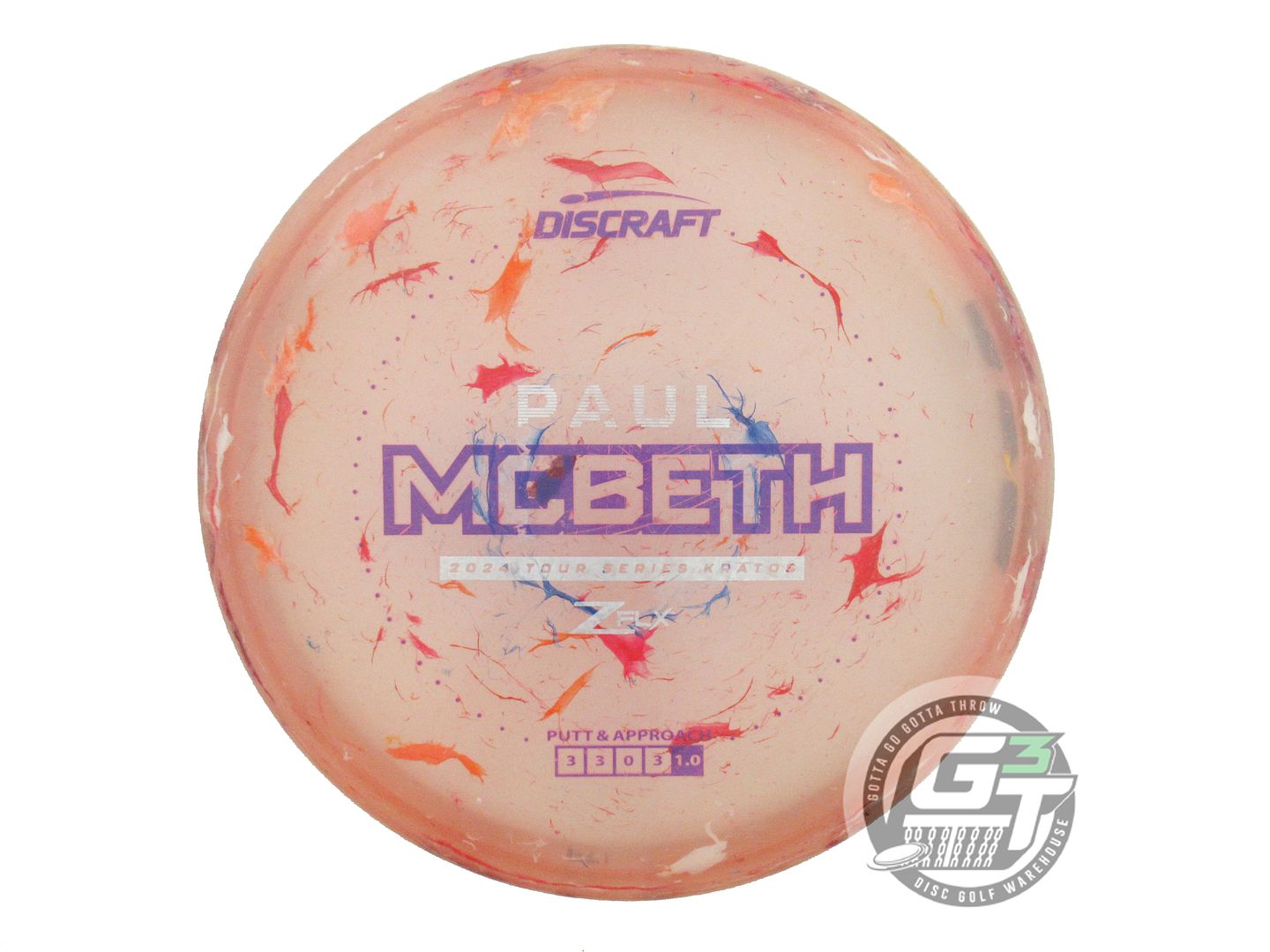 USED Discraft [McBETH] Jawbreaker Z FLX Kratos 174g Purple Stamp Putter Disc