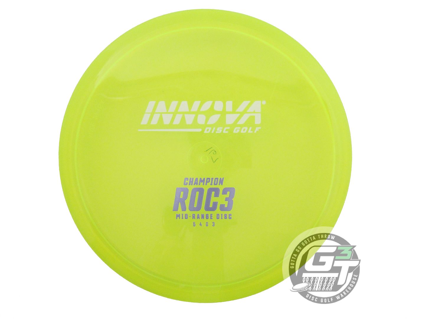 USED Innova Champion Roc3 167g Yellow White & Lilac Foil Midrange Golf Disc