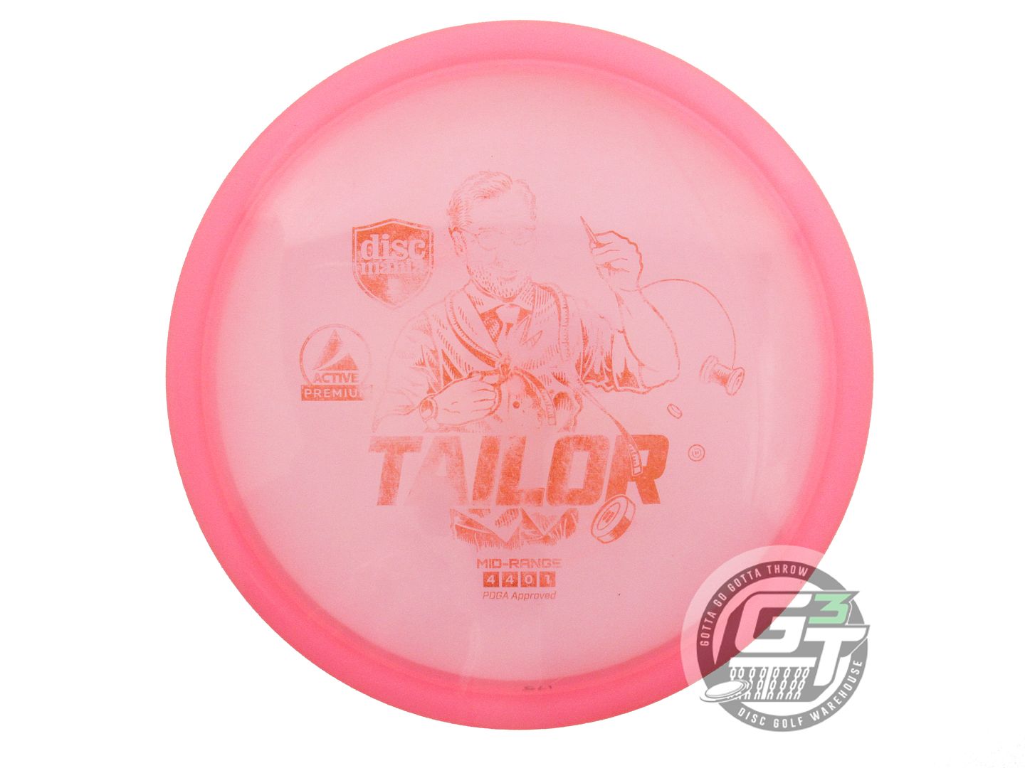 USED DiscMania Active Premium Tailor 175g Pink Orange Foil A Midrange Golf Disc