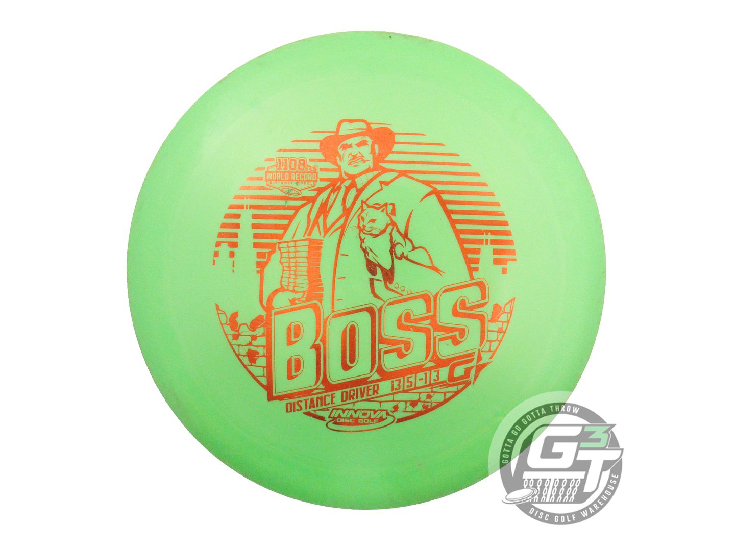 USED Innova GStar Boss 168g Lime Copper Foil Distance Driver Golf Disc