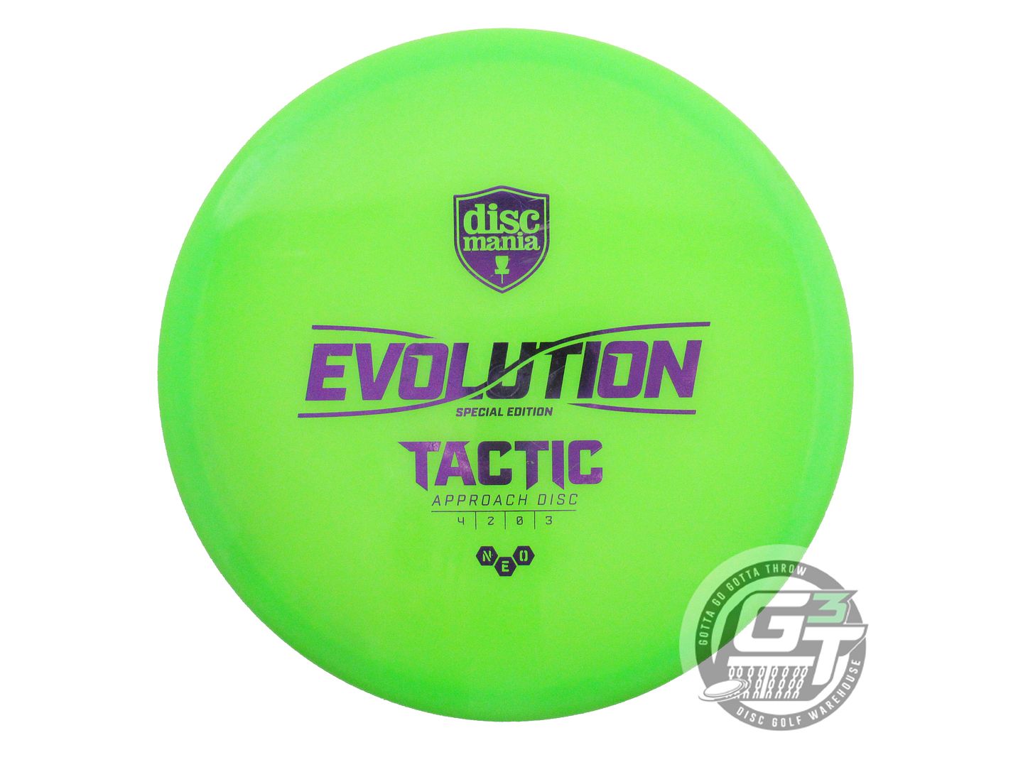 USED DiscMania [SE] Neo Tactic 176g Green Purple Foil Putter Golf Disc
